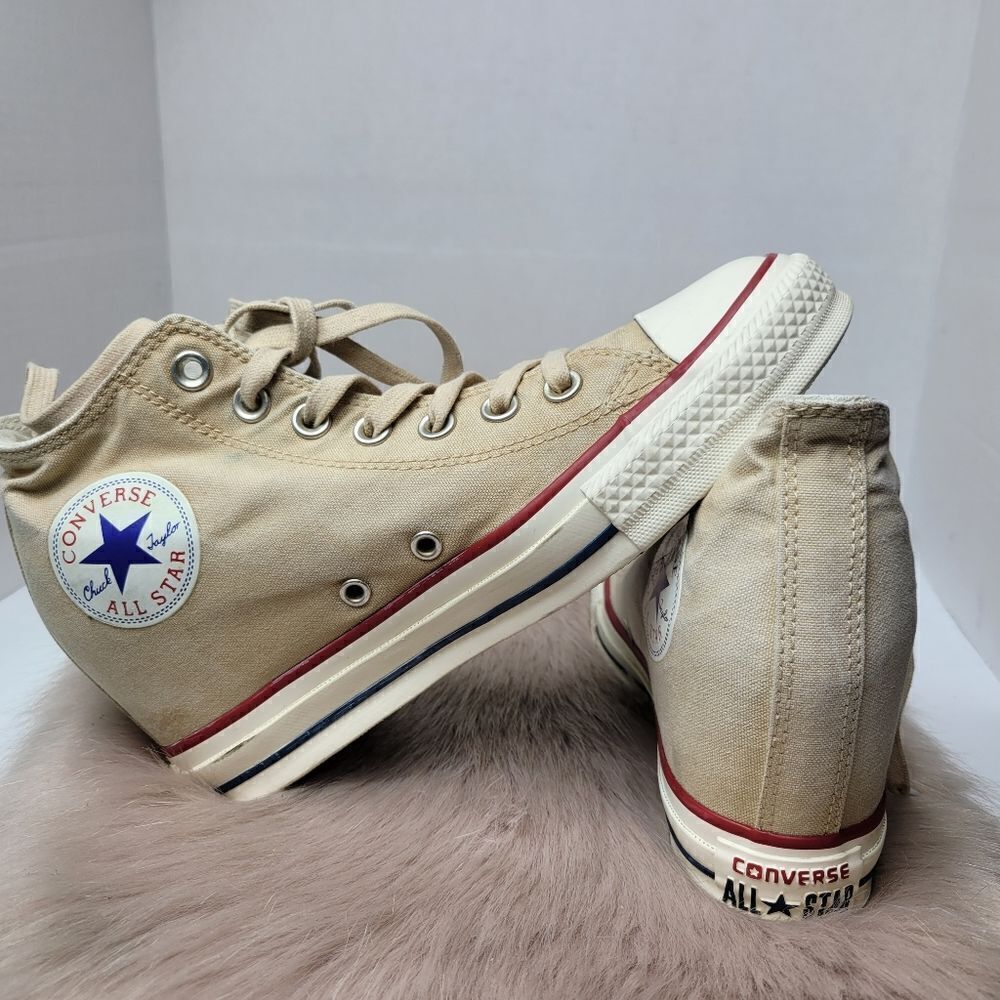 Converse Chuck Taylor All Star Lux Mid Hidden Wedge Sneaker Shoes Size8 - Picture 6 of 12